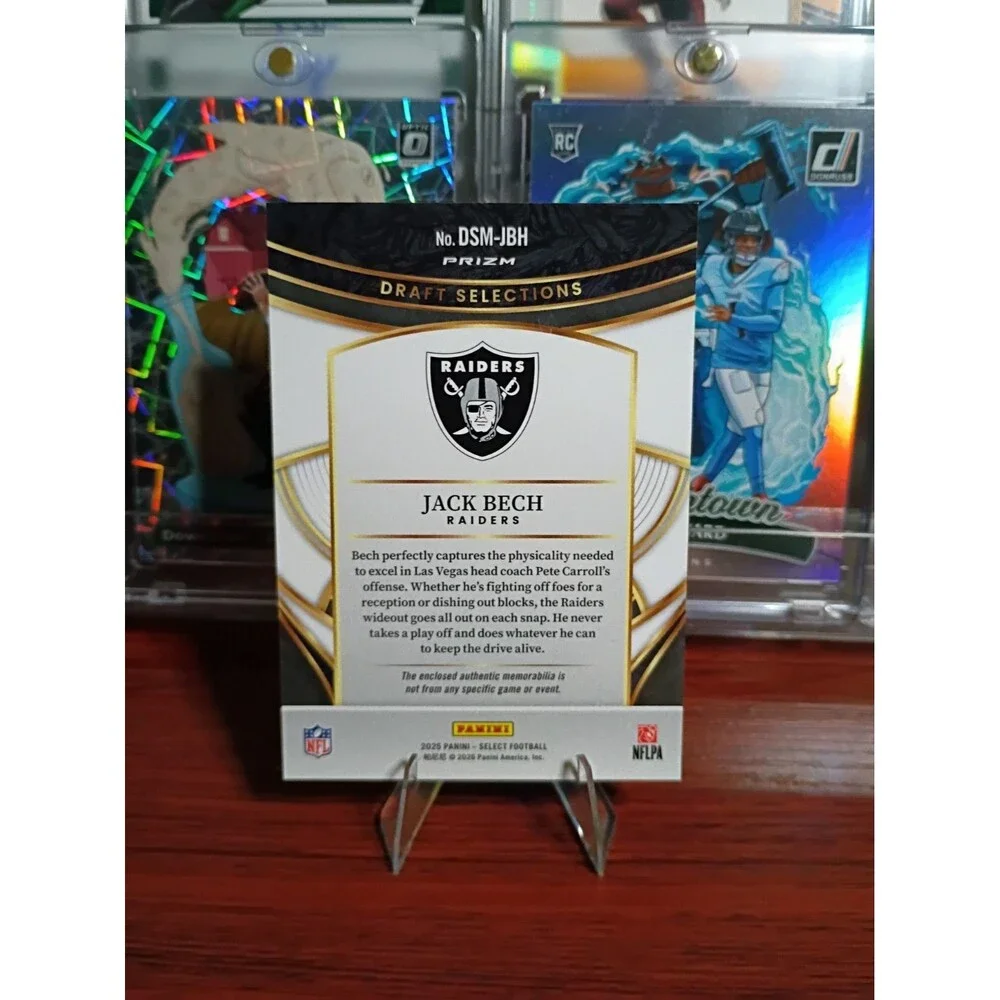 2025 Panini Select - Draft Selections Memorabilia Jack Bech #DSM-JBH Red...